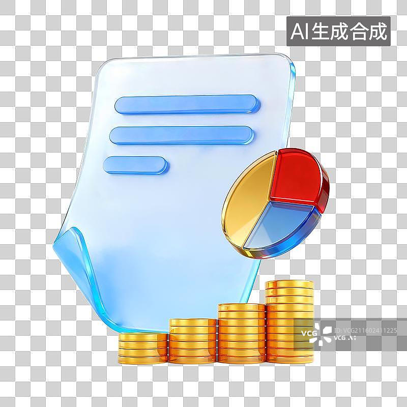 【AI数字艺术】3D金融商务基金理财产品保险股票利率股市，财务报表，图表，投资，箭头，上升图片素材