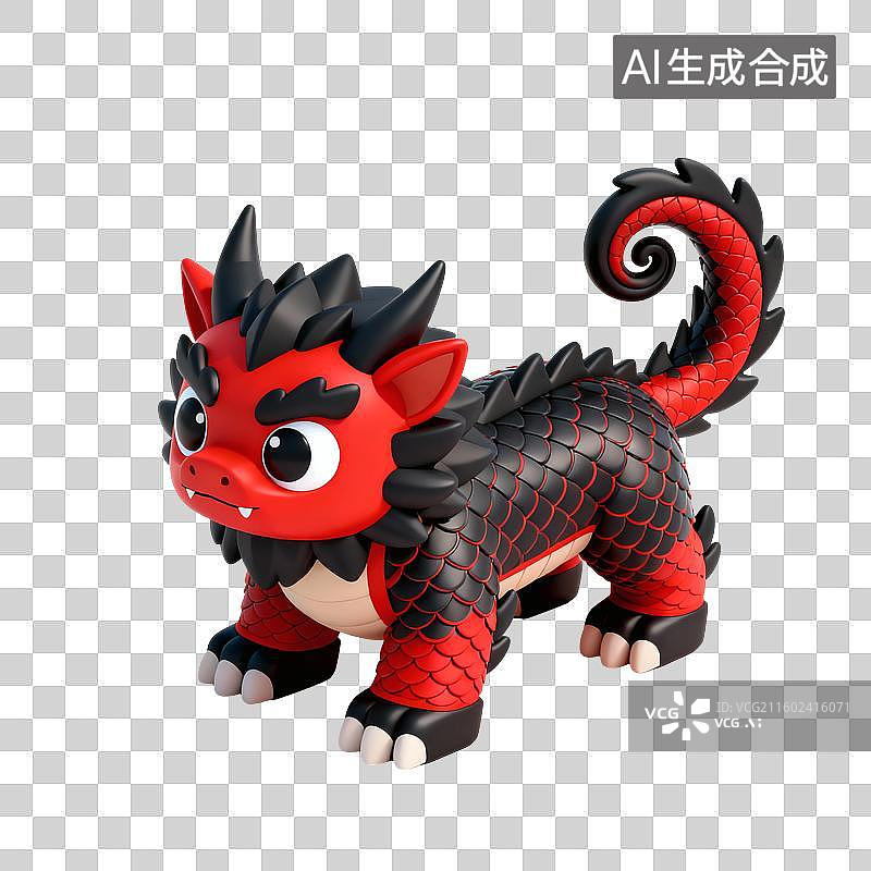 【AI数字艺术】春节年兽插画图片素材