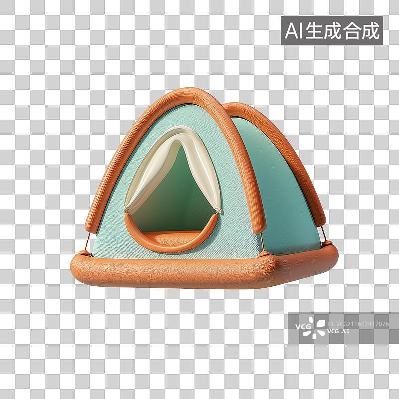 【AI数字艺术】双色露营帐篷图片素材