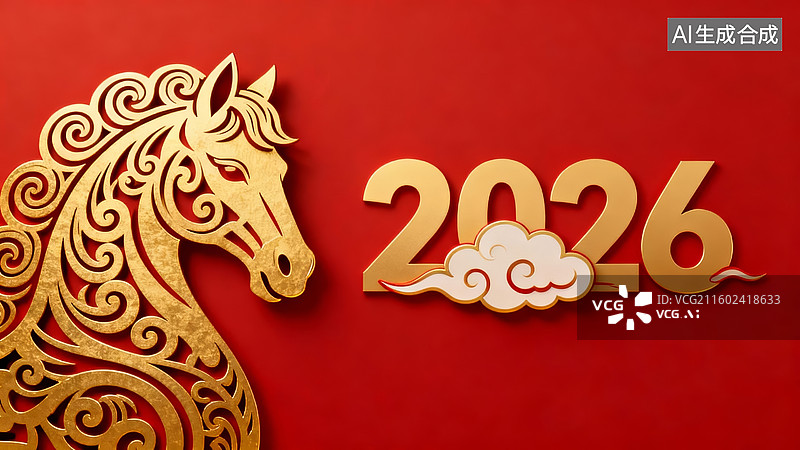 【AI数字艺术】金雕骏马国风感艺术装饰场景图片素材