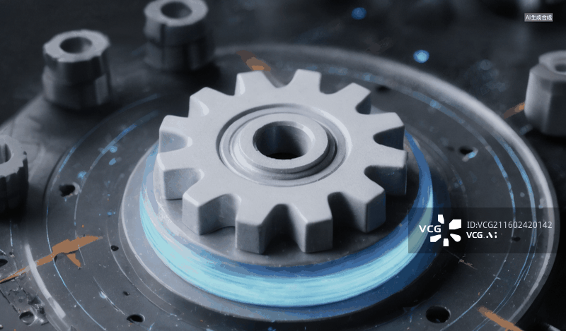 【AI数字艺术】机械齿轮运转图片素材