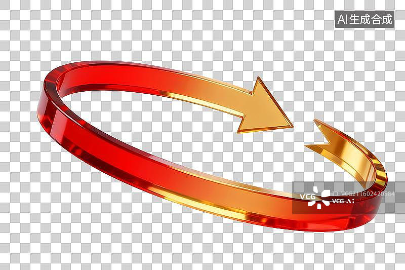 【AI数字艺术】3D箭头上升投资金融和经济财务报表数据股票循环，免扣图形图片素材