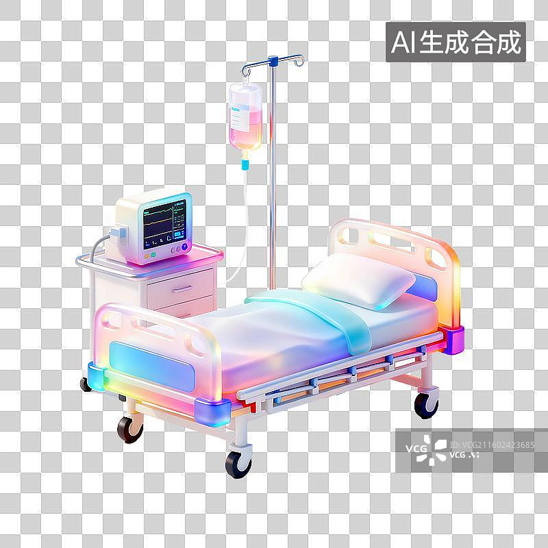 【AI数字艺术】3D轻拟物科技感医疗用品元素建模图片素材