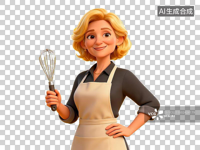 【AI数字艺术】38 妇女节主题 女性厨师烘焙师免抠素材图片素材