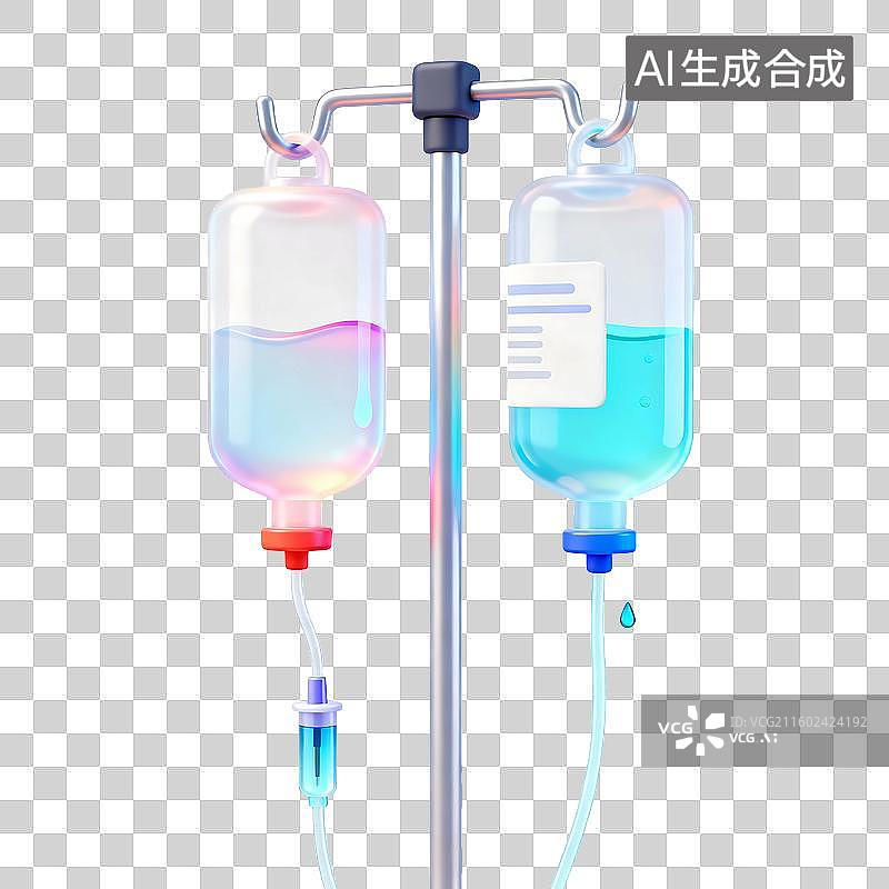【AI数字艺术】3D轻拟物科技感医疗用品元素建模图片素材