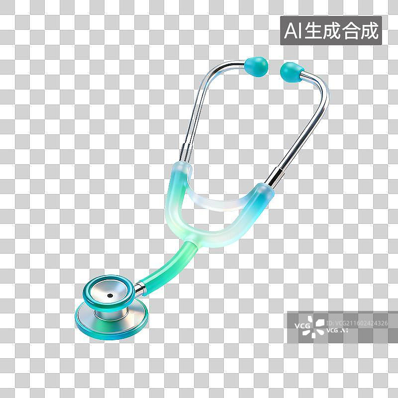 【AI数字艺术】3D轻拟物科技感医疗用品元素建模图片素材