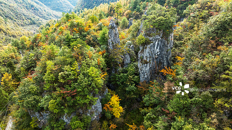 湖北建始楂树坪十八格景区秋韵图图片素材