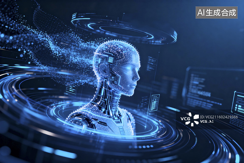 【AI数字艺术】人工智能与数字技术融合图片素材