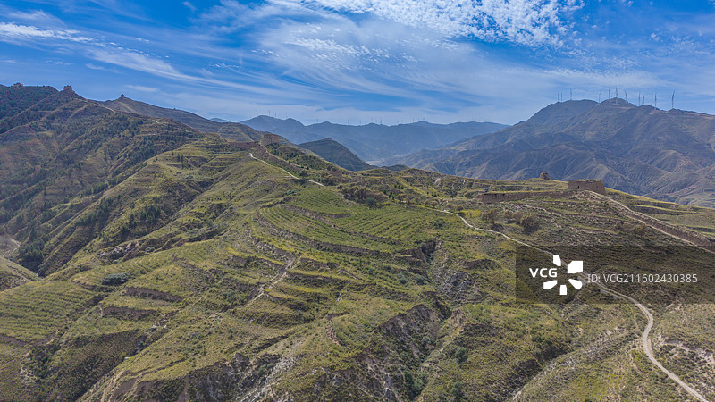 山西省山阴县长城广武段北齐、明长城遗址风光图片素材