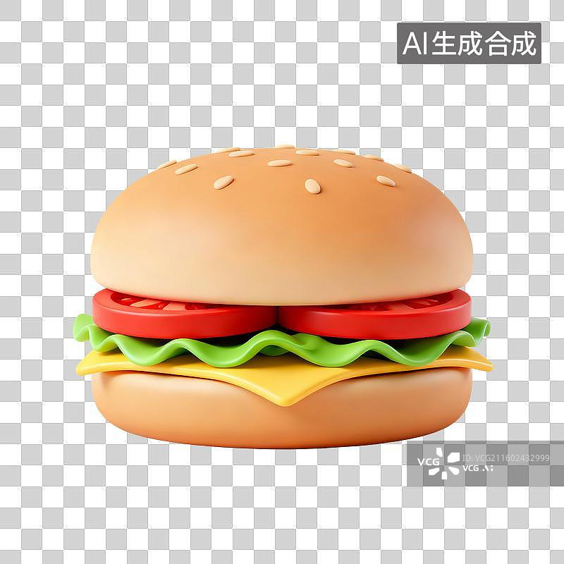 【AI数字艺术】免抠元素汉堡包图片素材