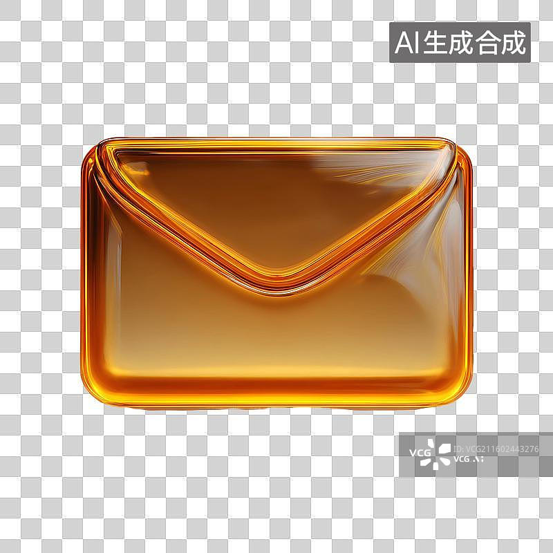 【AI数字艺术】未来信封3D图标图片素材