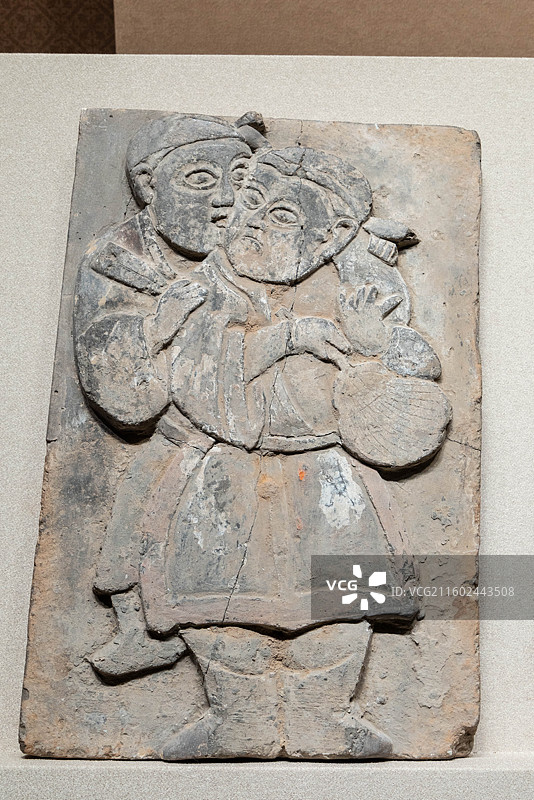 山西太原山西博物院戏曲故乡展厅副末色 副净色 末泥色 装旦色 金 山西省运城市垣曲县坡底村金墓出土图片素材