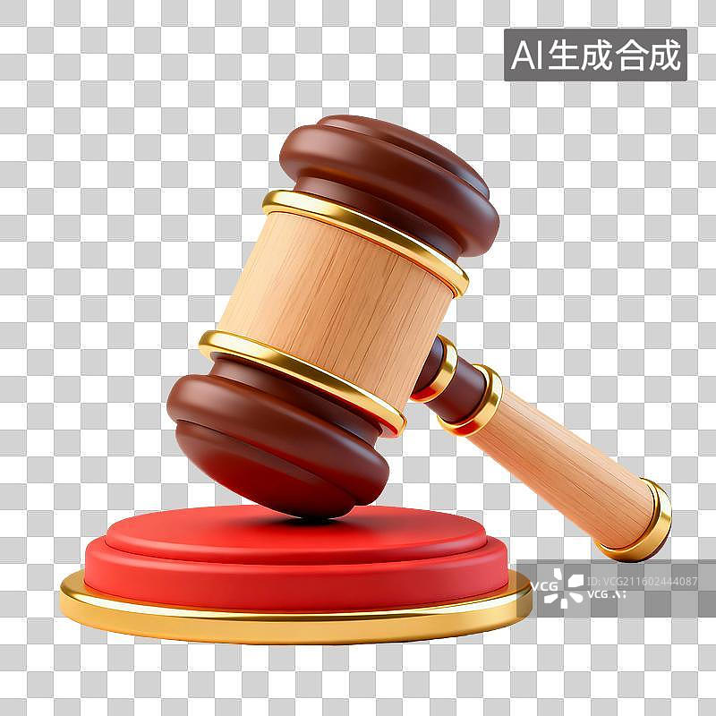 【AI数字艺术】3D渲染，锤子，法槌，拍卖，交易，成交，免抠元素图片素材
