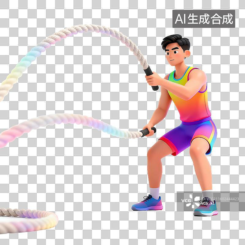 【AI数字艺术】现代可爱风轻拟物元素建模图片素材