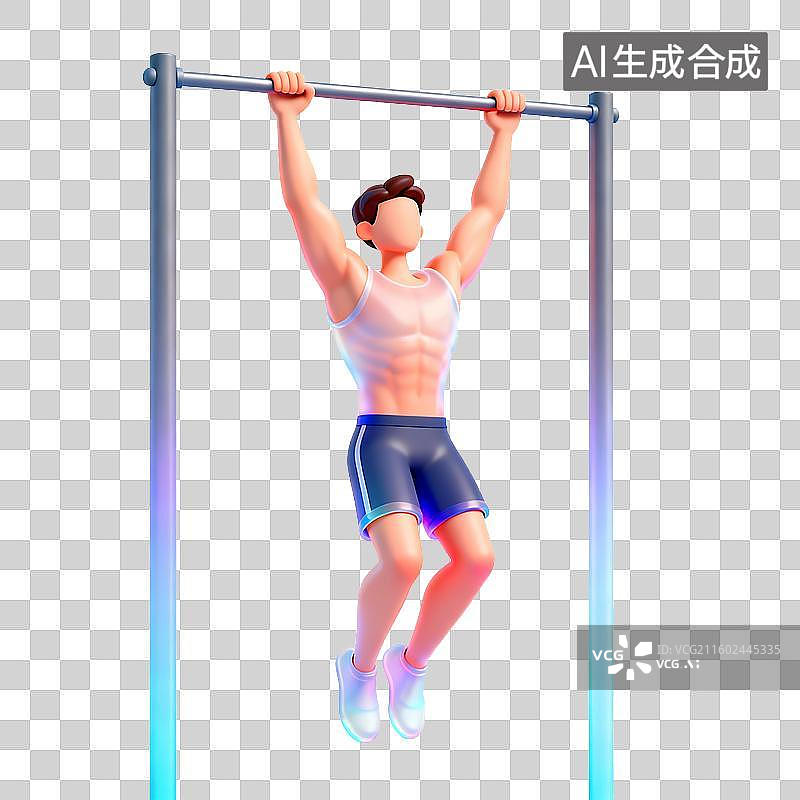 【AI数字艺术】现代可爱风轻拟物元素建模图片素材