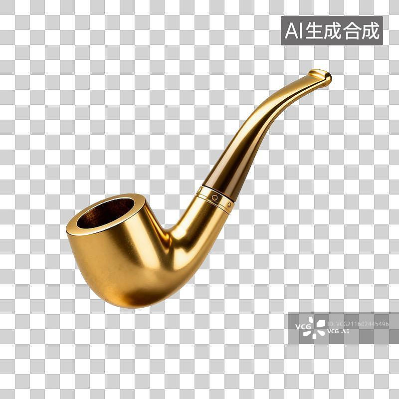 【AI数字艺术】3D渲染，吸烟，烟斗，免抠元素图片素材