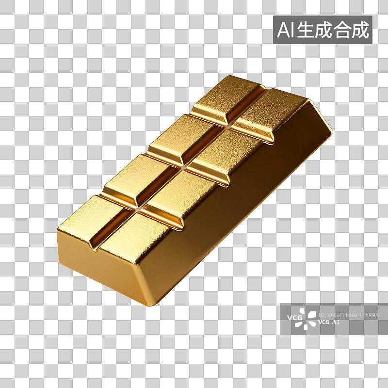 【AI数字艺术】3D渲染，金色巧克力，一块巧克力，黑巧，可可脂，甜食零食烘焙原料图片素材