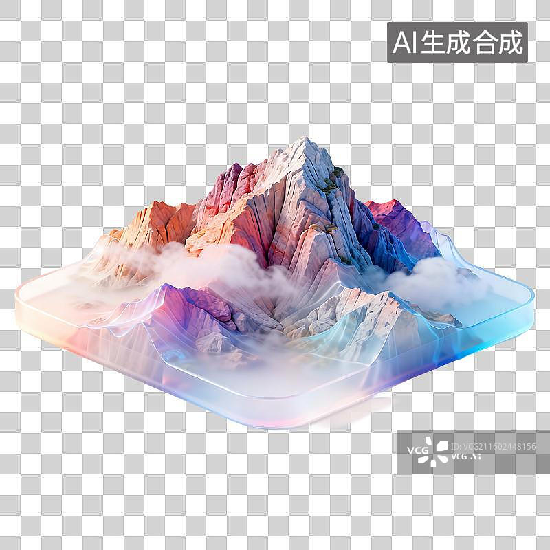 【AI数字艺术】现代可爱风轻拟物元素建模图片素材