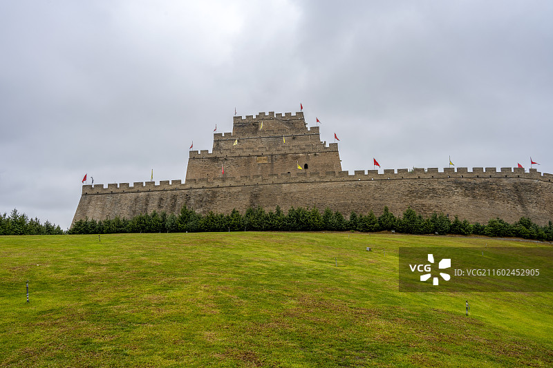 陕西榆林镇北台景区明长城遗址景点旅游建筑风光图片素材