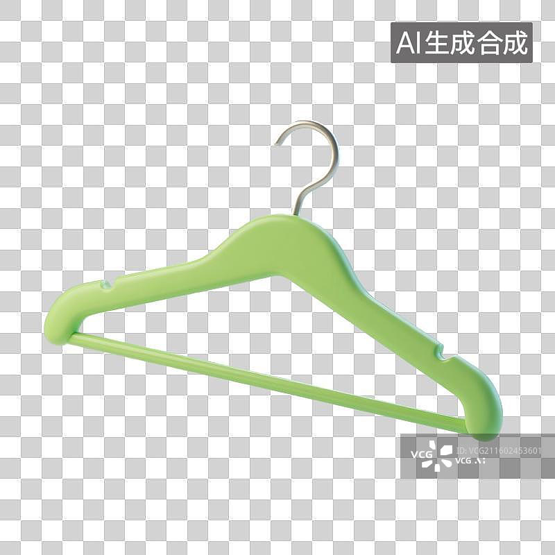 【AI数字艺术】3D渲染，卡通衣架，免抠元素图片素材