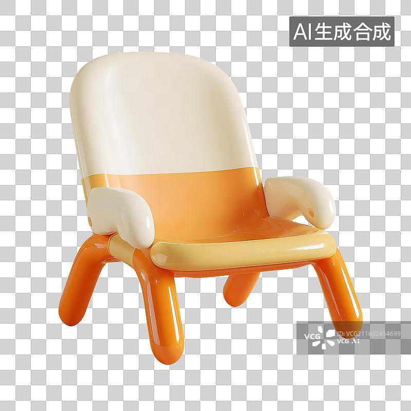 【AI数字艺术】露营椅3D图标图片素材