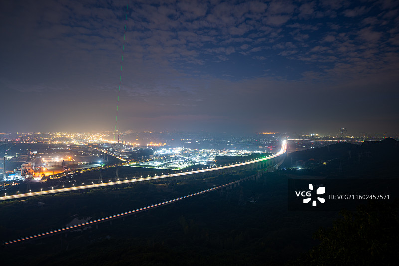 五峰山长江大桥晚霞图片素材