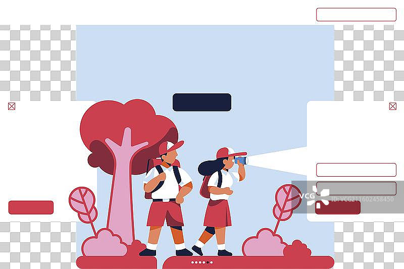 开学季着陆页模板图片素材