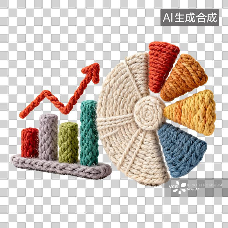【AI数字艺术】数据可视化的针织图表图片素材