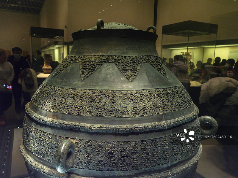青铜缶 战国·曾 1978年湖北随县出土 中国国家博物馆“古代中国基本陈列”图片素材
