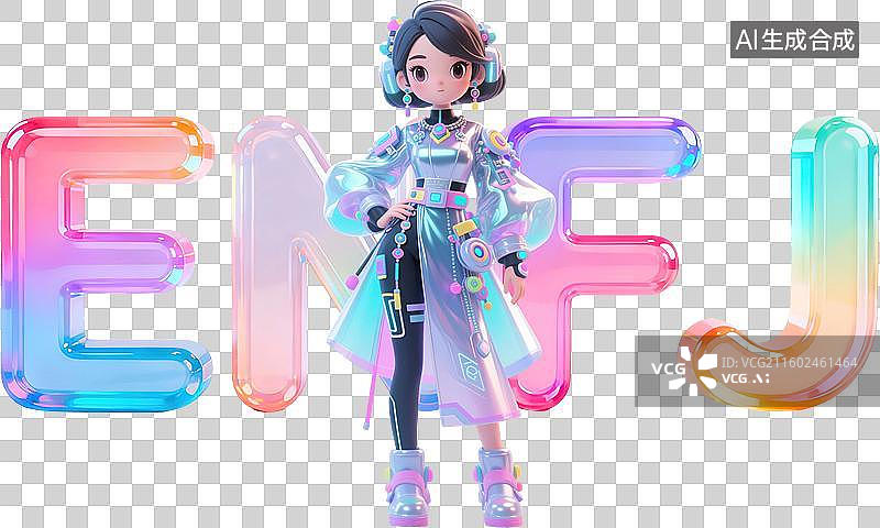 【AI数字艺术】mbti理论职业心理性格测试外交家NF型人格ENFJ主人公外向直觉情感判断3D人物时尚潮流未来科技感图片素材