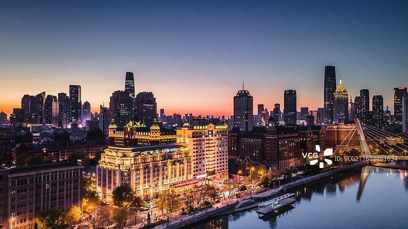 海河畔图片素材