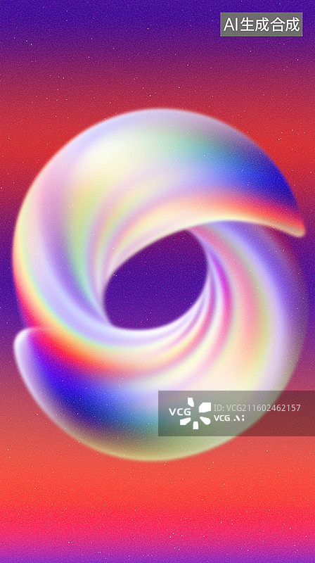 【AI数字艺术】抽象蒸汽波荧光色量子传输螺旋体图案3D立体图像插画图片素材