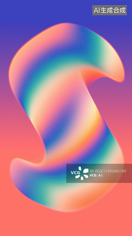 【AI数字艺术】抽象蒸汽波荧光色量子传输螺旋体图案3D立体图像插画图片素材