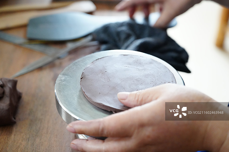 非遗传承 宜兴 紫砂壶 制作 工艺 流程 全手工图片素材