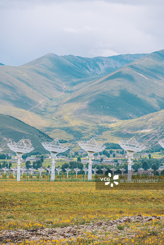 四川甘孜稻城县圆环阵太阳射电成像望远镜图片素材