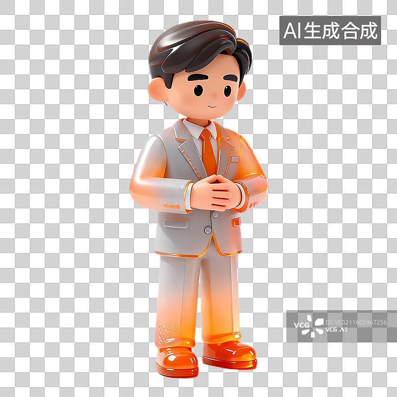 【AI数字艺术】穿着正装的卡通人物形象图片素材