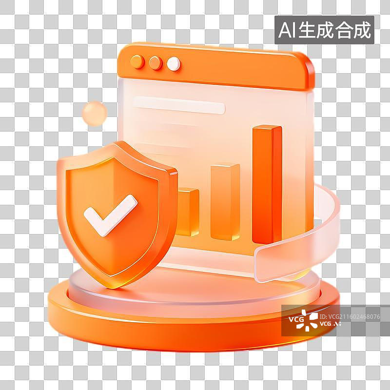 【AI数字艺术】网页数据安全防护图标图片素材