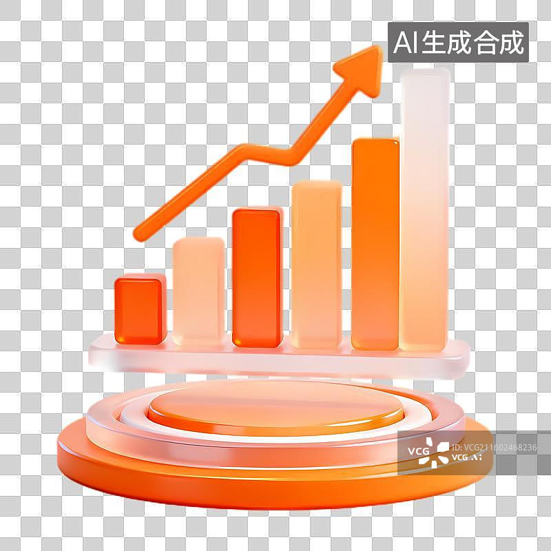 【AI数字艺术】代表增长的柱状图图片素材
