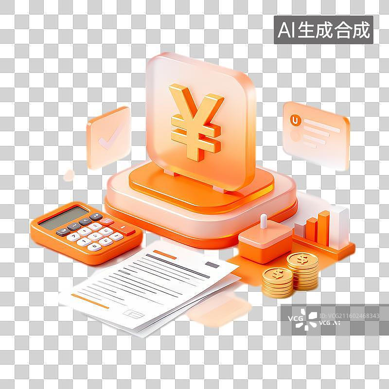 【AI数字艺术】商务金融管理与货币展示图片素材