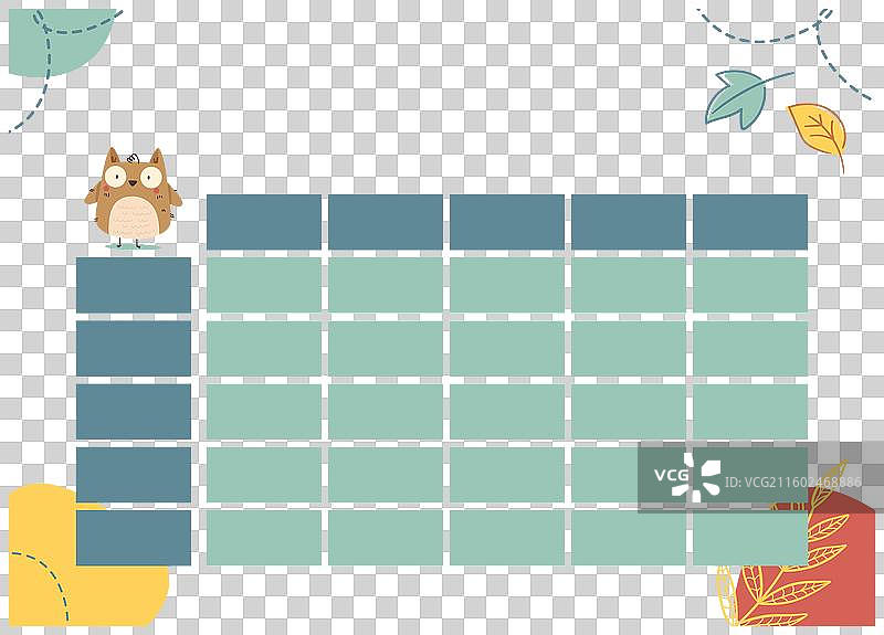 儿童风格的秋季课程表图片素材