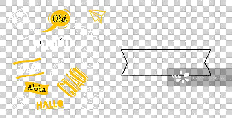手绘纹理国际学校社交图片素材