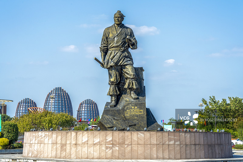 江西赣州南康鲁班广场雕塑雕像城市建筑风光图片素材