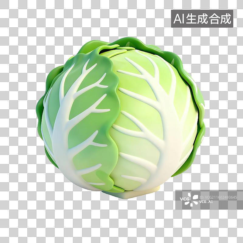 【AI数字艺术】包菜插画图片素材