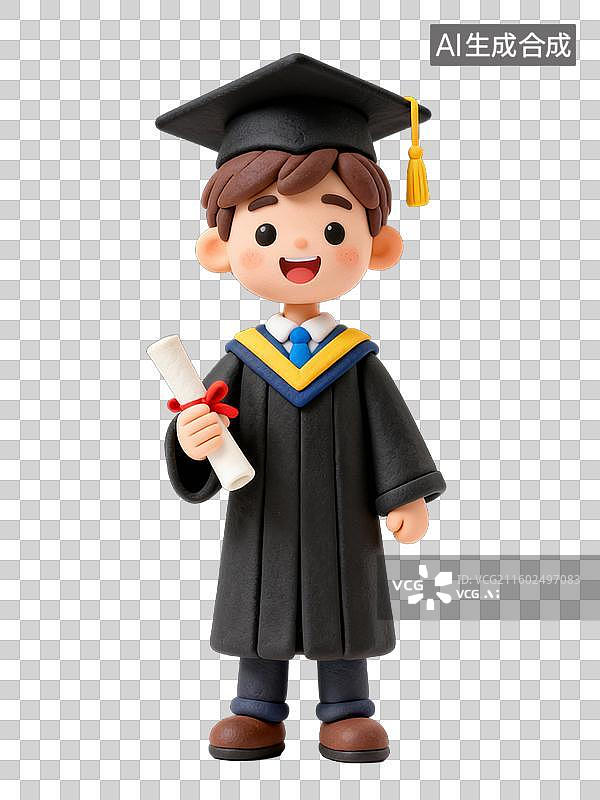 【AI数字艺术】喜悦的毕业学子图片素材