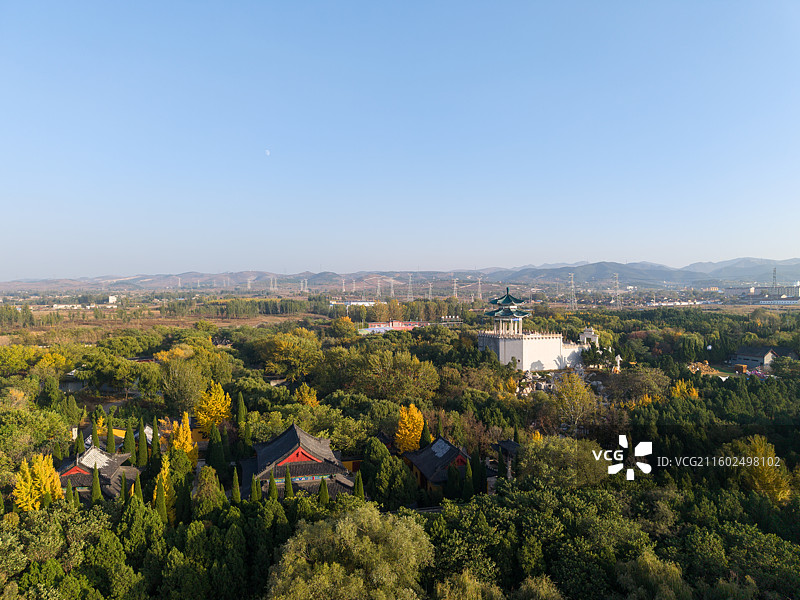 淄博聊斋城秋季风光图片素材