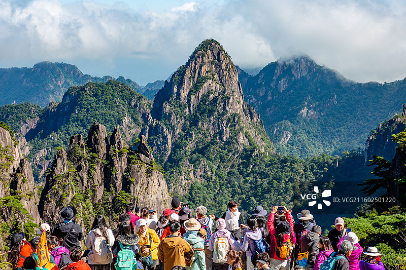 黄山北海梦笔生花笔架峰景观图片素材