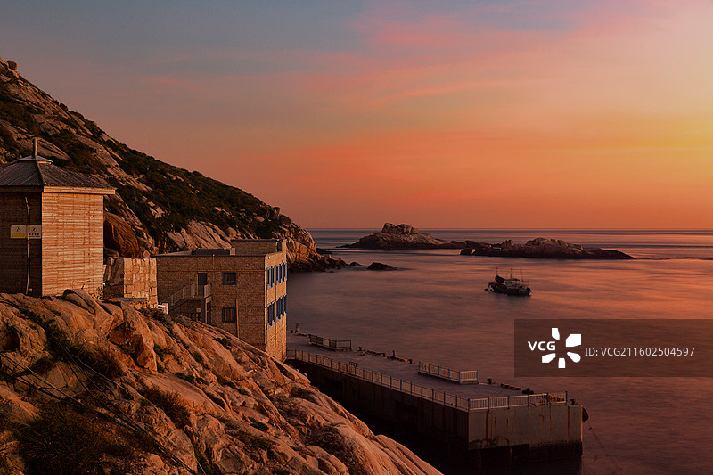 舟山东极岛-东福山岛的晚霞图片素材