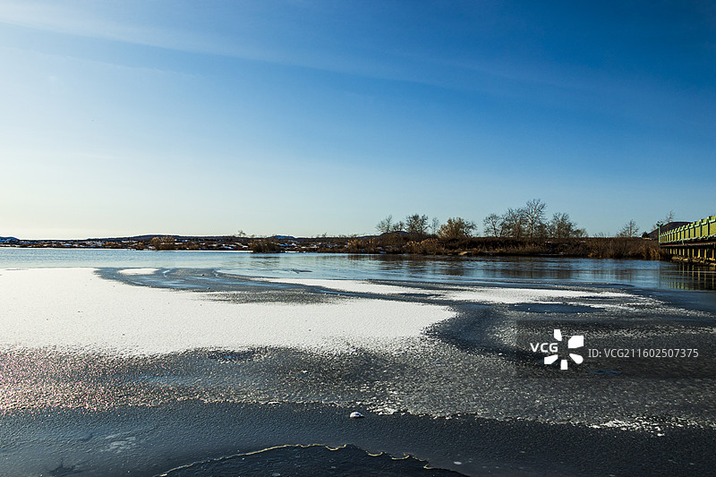 五大连池风景区白龙湖初冬景观图片素材