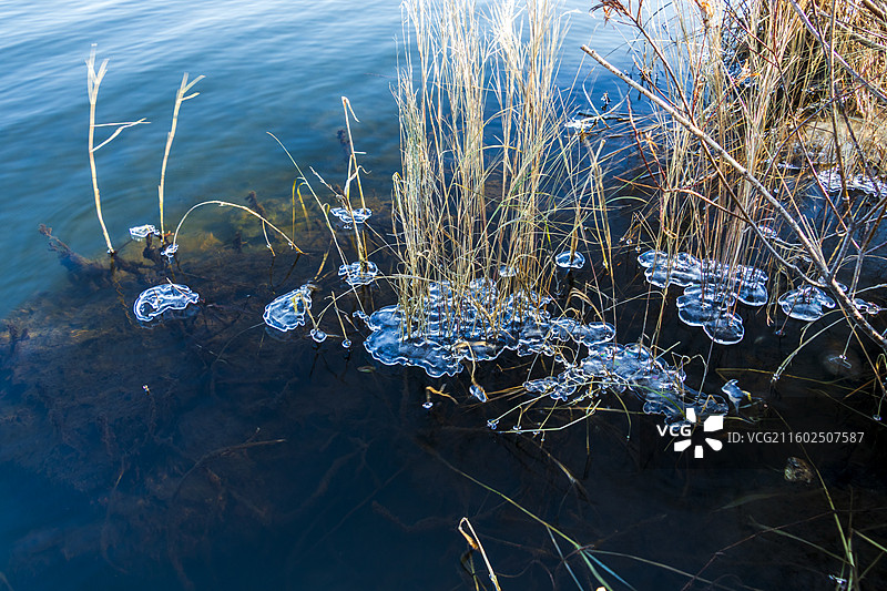 五大连池风景区白龙湖初冬景观图片素材