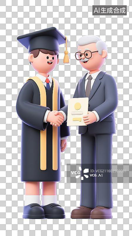 【AI数字艺术】3d教育人物之毕业生图片素材